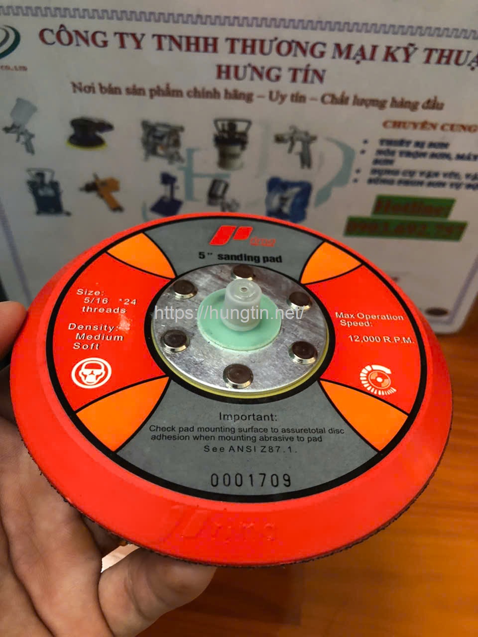 Đế chà nhám tròn 5 inch chính hãng