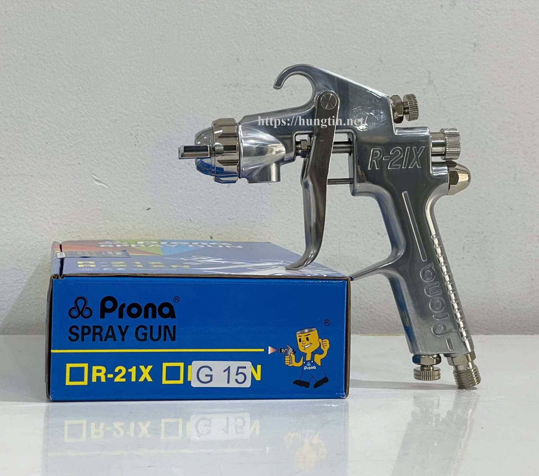 Dụng cụ phun sơn Prona R21X-G15 béc 1.5mm hàng chính hãng
