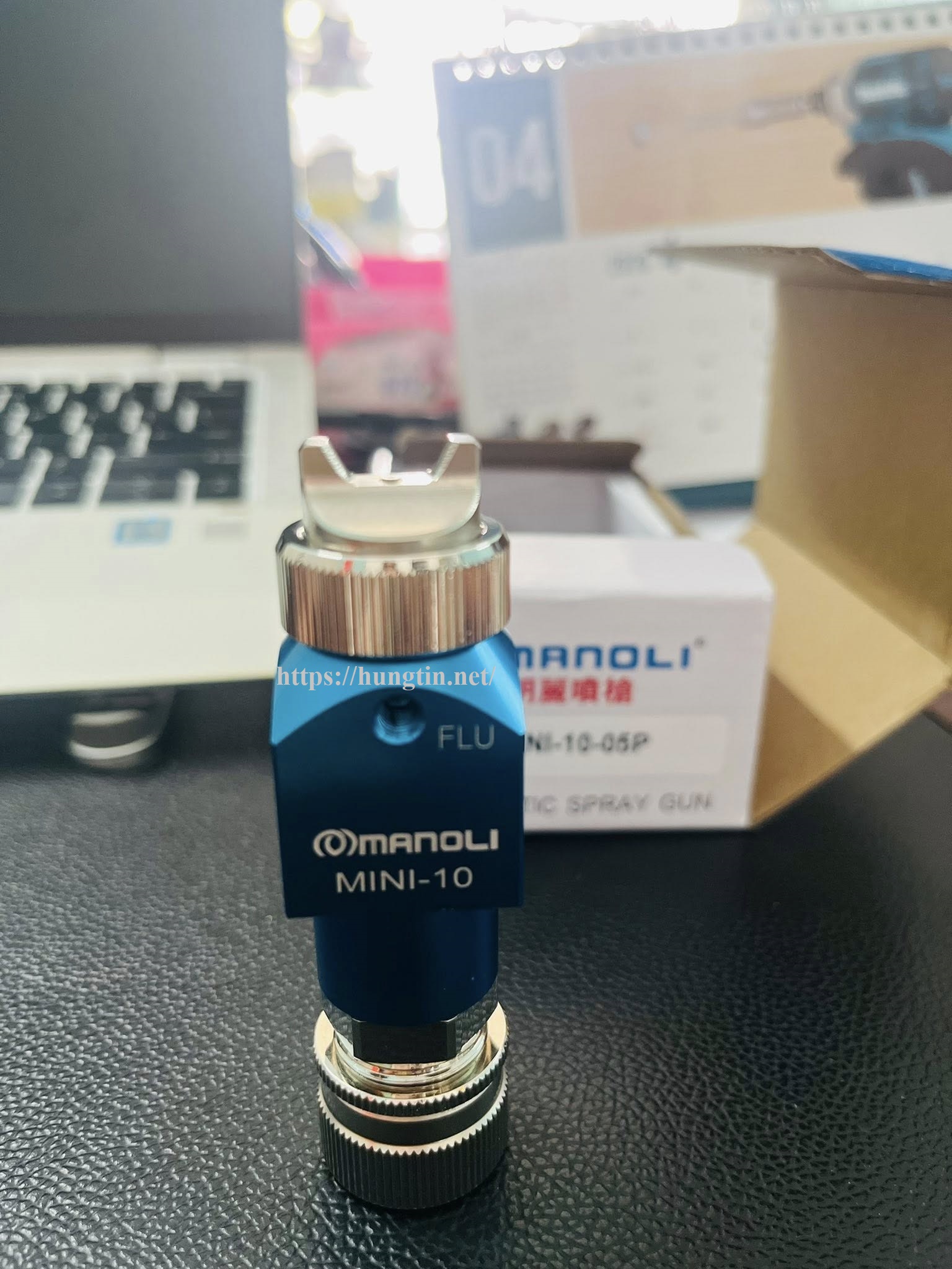 Dụng cụ phun sơn tự động Manoli Mini-10-05P béc 0.5mm chính hãng