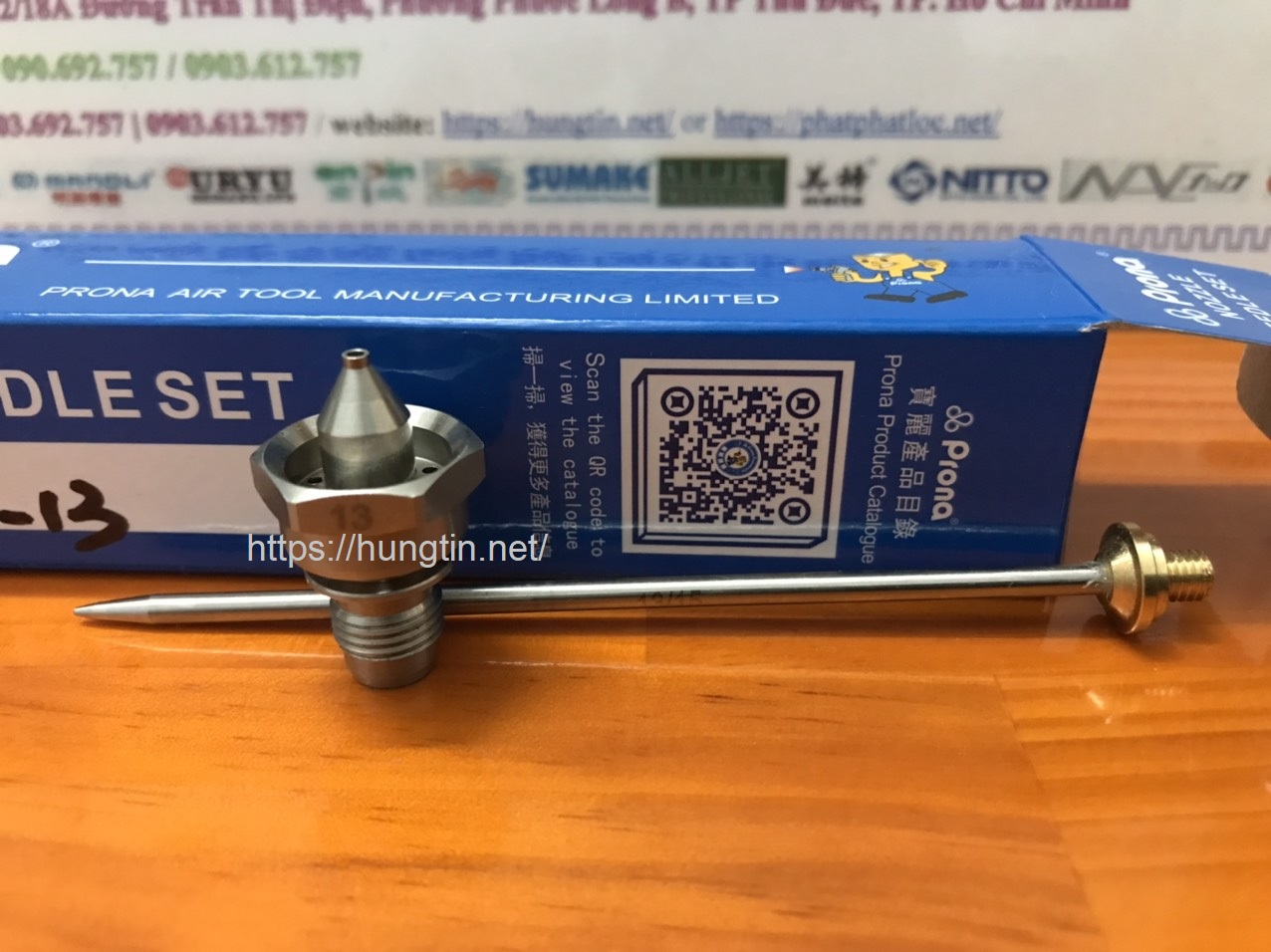 Kim bec 1.3mm súng phun sơn tự động PRONA RA-130 chính hãng