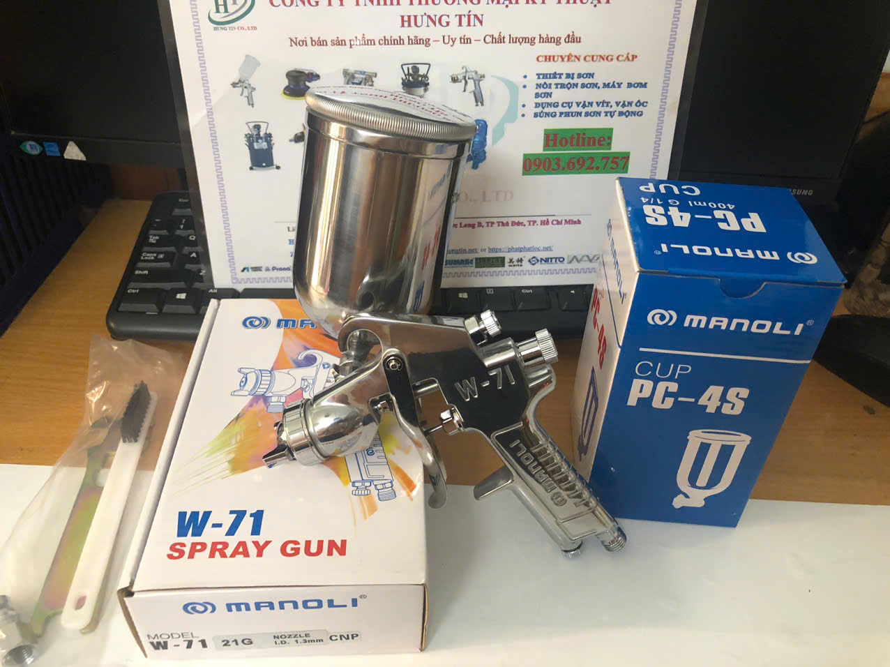 Súng phun sơn Manoli W71-21G bec 1.3mm