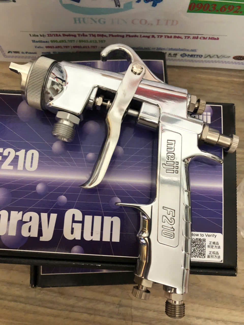 Súng phun sơn Meiji F210-P15P chính hãng