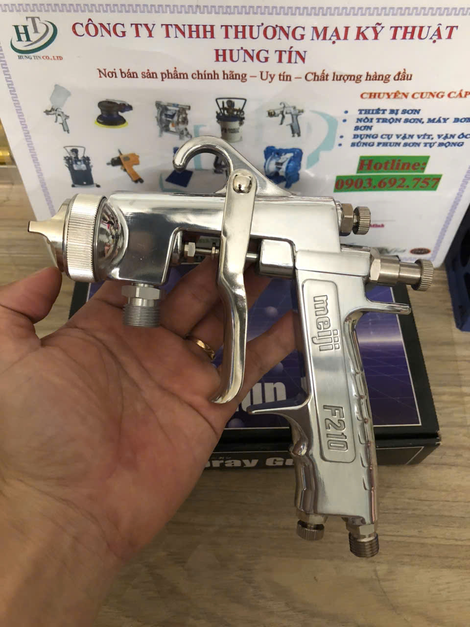 Súng phun sơn Meiji F210-S15T hàng chính hãng